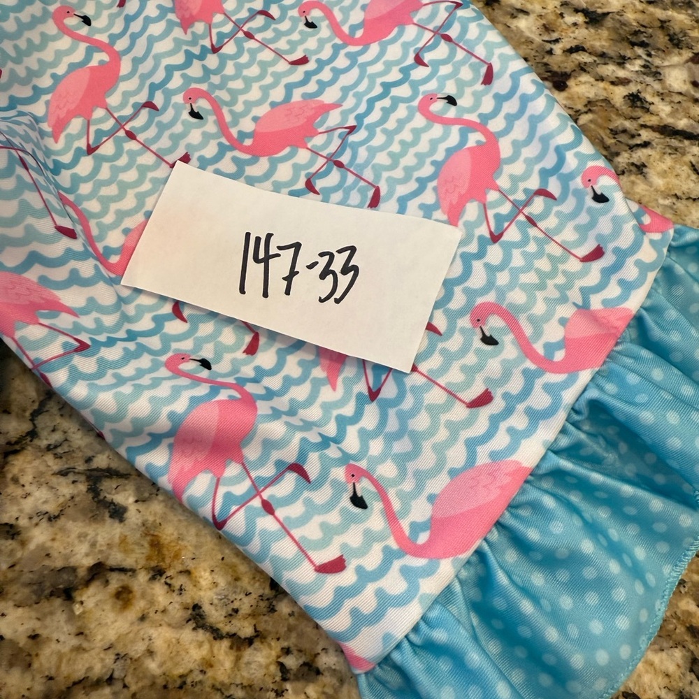 Sassy Stitches preppy wrap dress flamingo & wave polka dot SZ 2XL - Picture 12 of 13